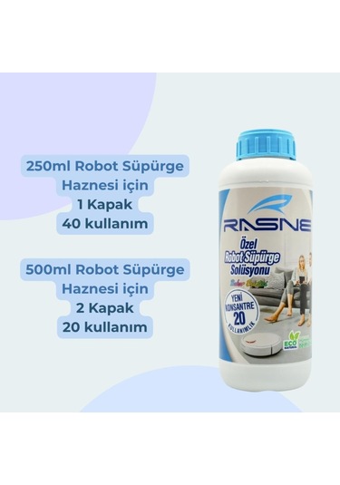 Rasne Konsantre Robot Süpürge Solüsyonu 1000 Ml Tekli