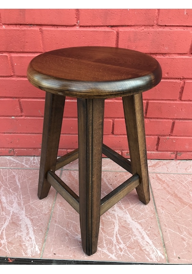 45 Cm Gürgen Ağacı Fırınlanmış Özel Kalite Bar Taburesi Tabure