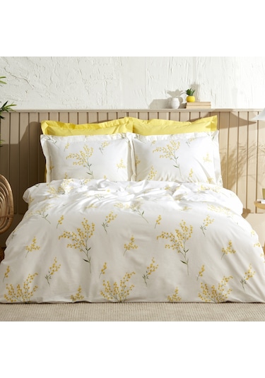 Karaca Home Loretta %100 Pamuk Çift Kişilik Nevresim Takımı Sarı - 200.22.08.0021 Sarı