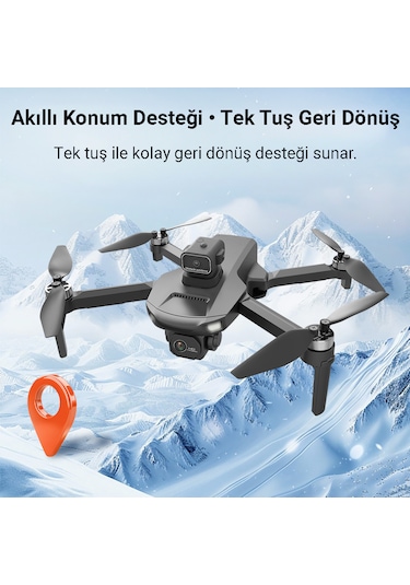 İdragon W9 Akıllı Mini Drone Fırçasız Motor Ekranlı Kumanda Çift Kameralı Drone
