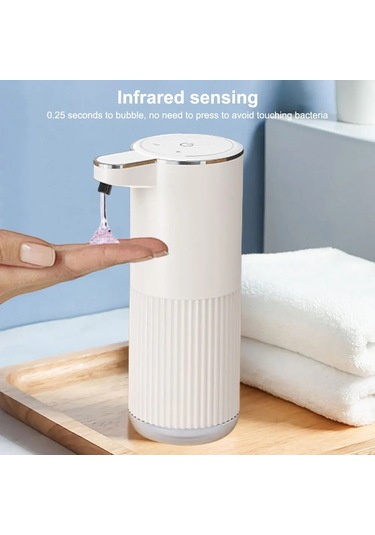 Yeni Otomatik Sabunluk Fotoselli Kızılötesi Sensör El Yıkama Makinesi 4 Seviye A Gel White Fransa Beyaz