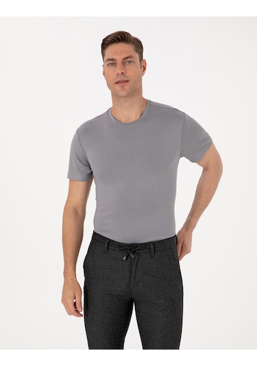 Pierre Cardin Erkek Gri Tişört 50308037-vr024 Gri