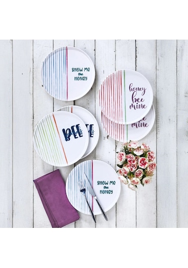 Fecra Text 6 Parça Pasta Tabağı Seti