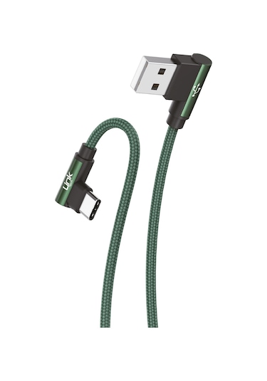 Linktech K594 Safe TYPE-C USB 90 Derece Şarj Kablosu Beyaz