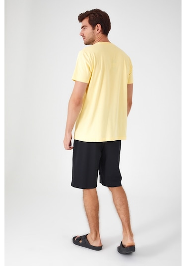 Arnetta Think Less Live More Sarı Erkek Bermuda Takım 001