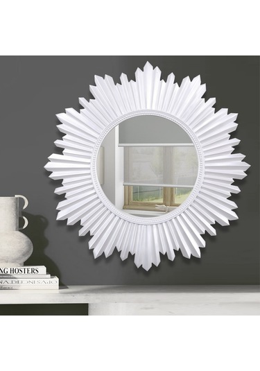 Armanda Yuvarlak Ayna İnci Ceviz