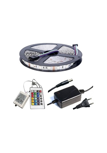 Winboss 5MT Rgb Şerit Led Slikonlu Adaptör Uzaktan Kumanda Tak Çalıştır