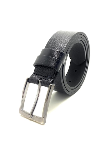 Bosskan Unisex Çocuk Kemeri 100 % Hakiki Deri Unisex Çocuk Kemeri Siyah
