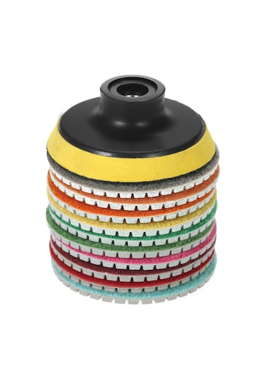 10 Adet 3 İnç Elmas Esnek Islak Parlatma Pedleri Taşlama E3187-2