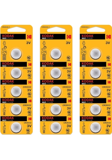 Kodak Max CR2032 Lityum Düğme Pil 5 x 3'lü