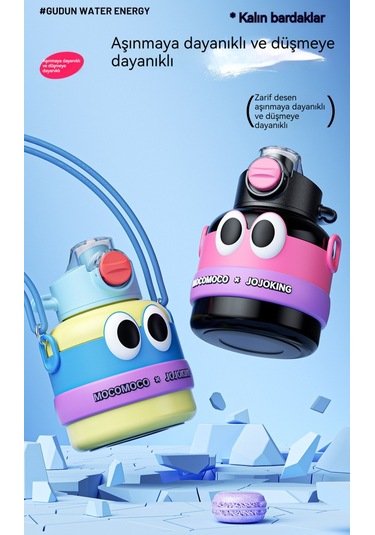 Termos Bardak 316 Paslanmaz Çelik Çocuk Büyük Göbek Su Isıtıcısı - Gri 1