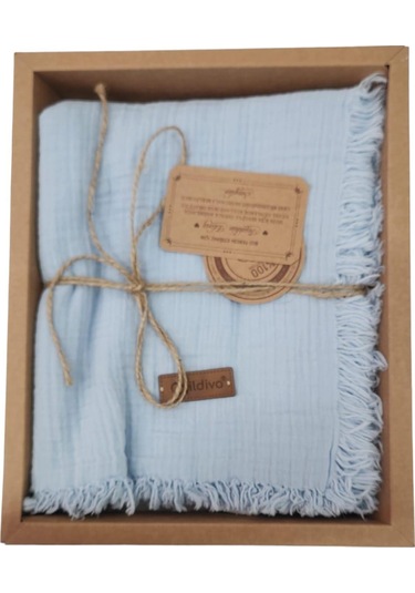 Babydoll Battaniye Bebese İki Kat Mavi-11158 Mavi