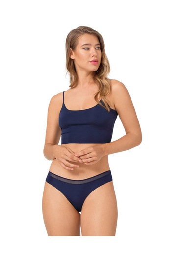 File Lastikli Lazer Kesim Bikini Külot 5'li Paket - 2 Asorti Çok Renkli