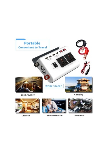 Dancemonkey 300w Güç Dc 12v-110v Ac 4 Usb Portlu İnvertör