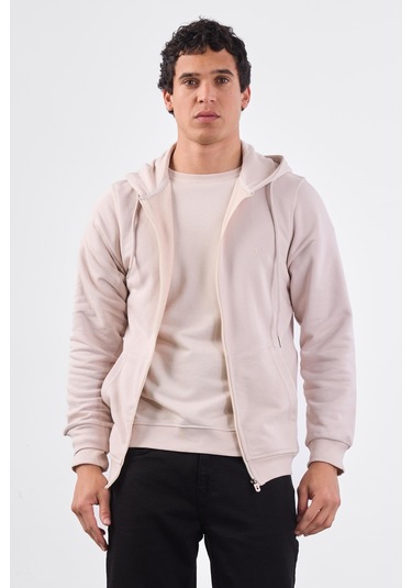 Dufy Bej Erkek Sweatshırt - Regular Fit Bej