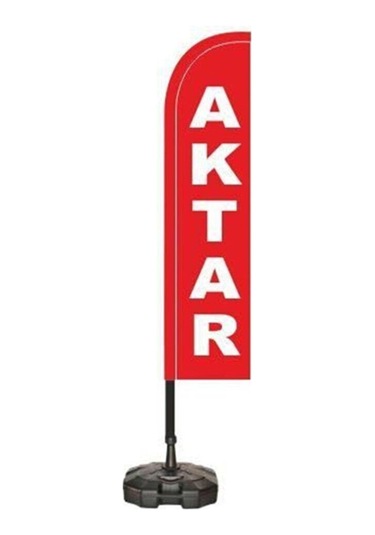 Reklamediyoruz Aktar Temalı Kırmızıı Renkli Yelken Bayrak