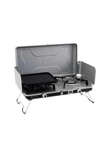 Outwell Merapi Pro Duo Deluxe Stove İkili Kamp & Karavan Ocağı Gri