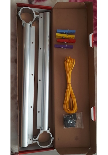 Alüminyum Balkon Çamaşır Askılığı Çamaşır Kurutmalık Takılabilir Küpeşte Kurutma Gri