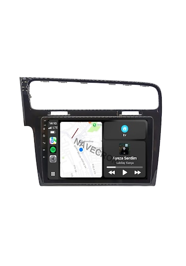 Volkswagen Golf 7 2012-10 10" Siyah Uyumlu Androıd Multimedya Gerçek 2/32 Kablosuz Carplay Geri Görüş Kameralı 10"