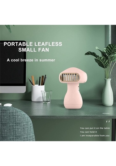 Ofis Kampı Dış Mekan, Pembe Için 500 Mah Pil Usb Şarj Edilebilir Fan 4384 Pembe