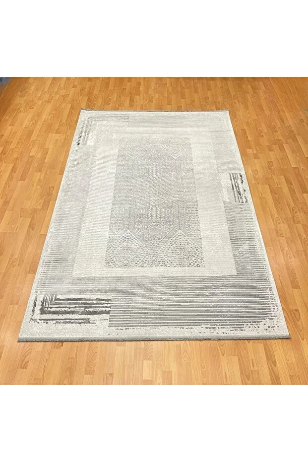 Mevlana Bazaar Çerçeve Desenli 200 x 300 Bambu Yün Halı