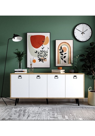 Mirza Modern Konsol 180 Cm Safir Meşe-beyaz