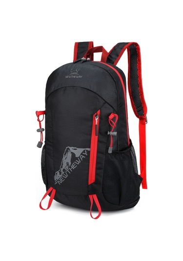 Yeni Büyük Kapasiteli Taşınabilir Moda Spor Açık Dağ Tırmanışı Koşu Katlanabilir Erkek Ve Kadın Seyahat Omuz Çantası Koyu Kırmızı