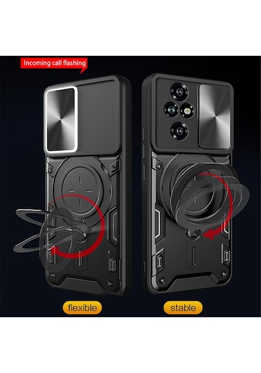 360 Dönen Metal Manyetik Araç Tutucu Zırh Telefon Kılıfı Onur 90 50 200 X9a Red For Honor X6 4g Red