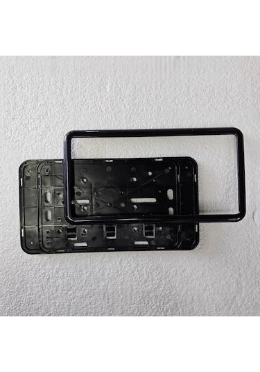 Kare Plakalık Otomobil Uyumlu Parlak Siyah Plastik 32x17cm