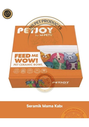 M-pets 3'lü Seramik Mama Kabı Seti