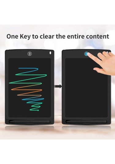Geeksen 8.5 İnç Kırmızı Tek Renkli Lcd Dijital Tahta - Çocuklar İçin Çizim, Not Alma Ve Hediye Malzemesi Çok Renkli