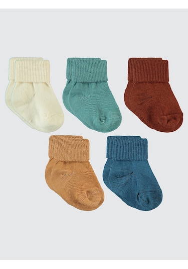 Civil Baby Bebek 5'li Çorap 6-12 Ay Mavi MAvi Mavi