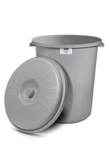 Şeylişeyler Kapaklı Çöp Kovası 70 Litre Gri