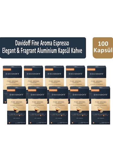 Davidoff Fine Aroma Espresso Elegant & Fragrant Kapsül Kahve 10 x 10'lu