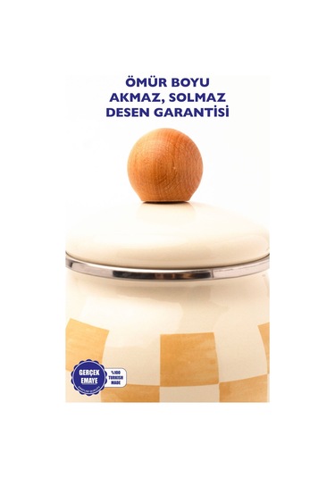 Beige Emaye Baharatlık/kavanoz Bej