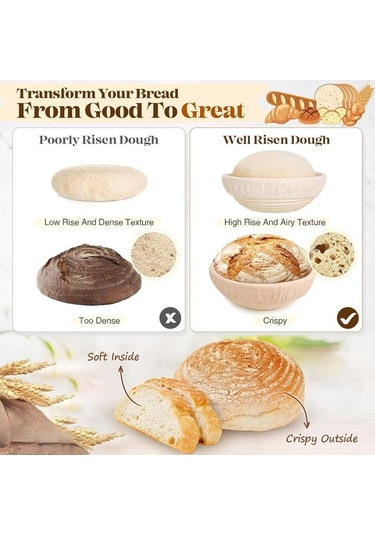 Maoyaya Hamur Mayası, Ekmek Pişirme Malzemeleri, Maya Sepeti, Prova Sepeti, Ekmek Yapım Kiti, Fırıncı Hediye Anne Kadın ham