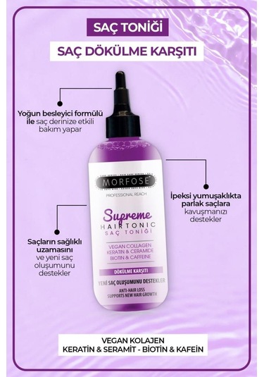 Morfose Kolajen İçeren Dökülme Karşıtı Saç Toniği 300 ML