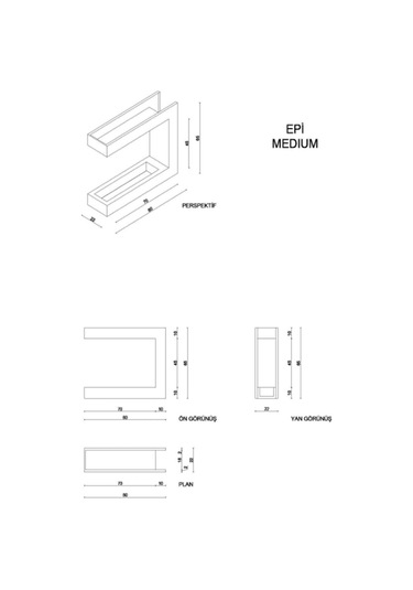Rehome Korflame Epi Medium Bacasız Şömine