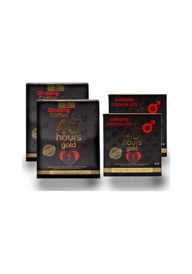2 Adet 48 Hours Gold Ginseng Çikolata Ginseng Kahve Set