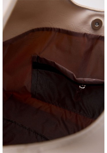 Zaura Salaş Omuz Çantası Krem Krem