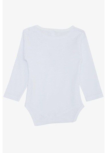 Breeze Erkek Bebek Çıtçıtlı Zıbın Body Sevimli Köpekçik Baskılı 9 Ay-3 Yaş, Beyaz-beyaz Beyaz