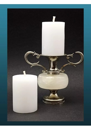 Kandlefo Beyaz Yaz Çubuğu Mumlar Seti 6 Adet. 210621558 Beyaz