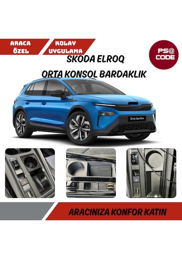 Skoda Elroq Orta Konsol Bardaklık Skoda