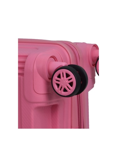 Elatae Premium Polipropilen Kabin Boy Kırılmaz Valiz Pembe V303 Pembe