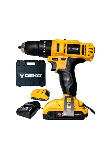 Deko XR 24V 5 Ah Li-ion Çift Akülü Darbeli Vidalama Sarı