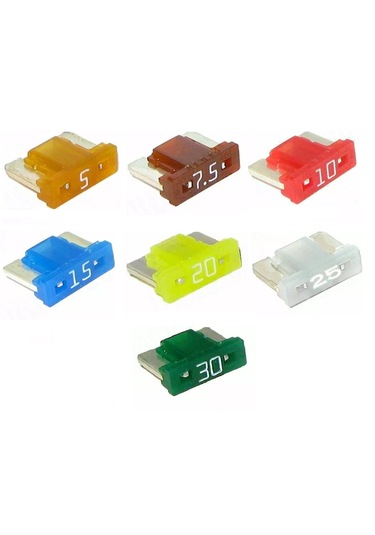 50 Adet Mini Oto Bıçak Sigorta, Yassı