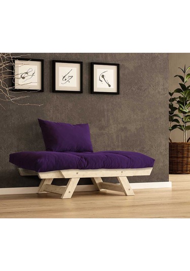 Woodesk Adalar Masif Natural-mor Renk Berjer Cpt8147-140 Mor