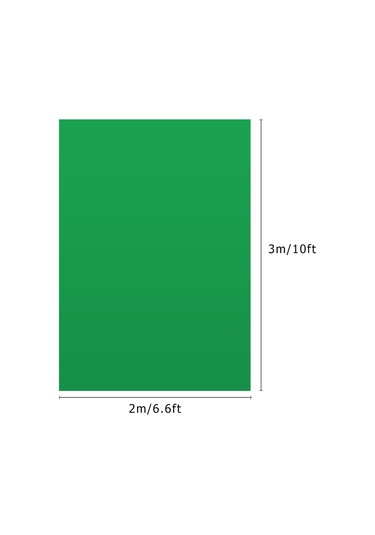Gajeena Profesyonel Yeşil Ekran Perdesi 2x3m Polyester-pamuk Kumaş, Yıkanabilir Ve Ütülenebilir, Video Çekimleri İçin İdeal