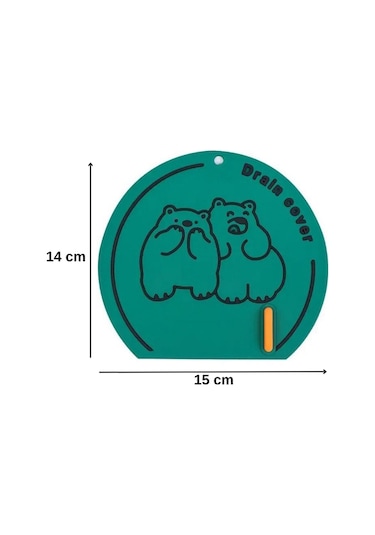 Yeşil Renk 5 Adet Kötü Koku Önleyici Silikon Mat Banyo Mutfak Lavabo Balkon Gider Tıpa Tıkacı Kapağı