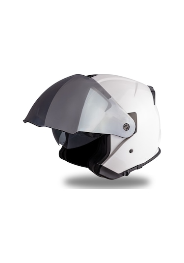 Palio 2.0 Beyaz Güneş Vizörlü Açık Kask C3 Beyaz